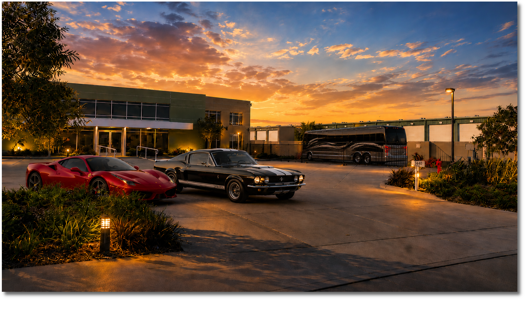 Garage Condominium Sunset